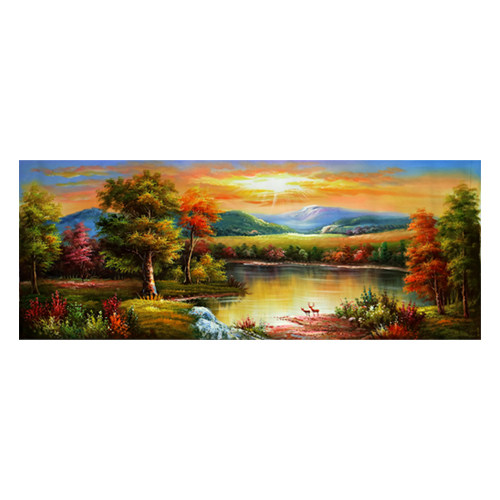蒋学良《金山富水》布面油画