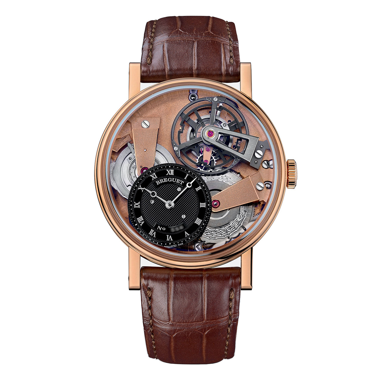 [9.8新]宝玑传世玫瑰金7047br芝麻链陀飞轮 0270417th04