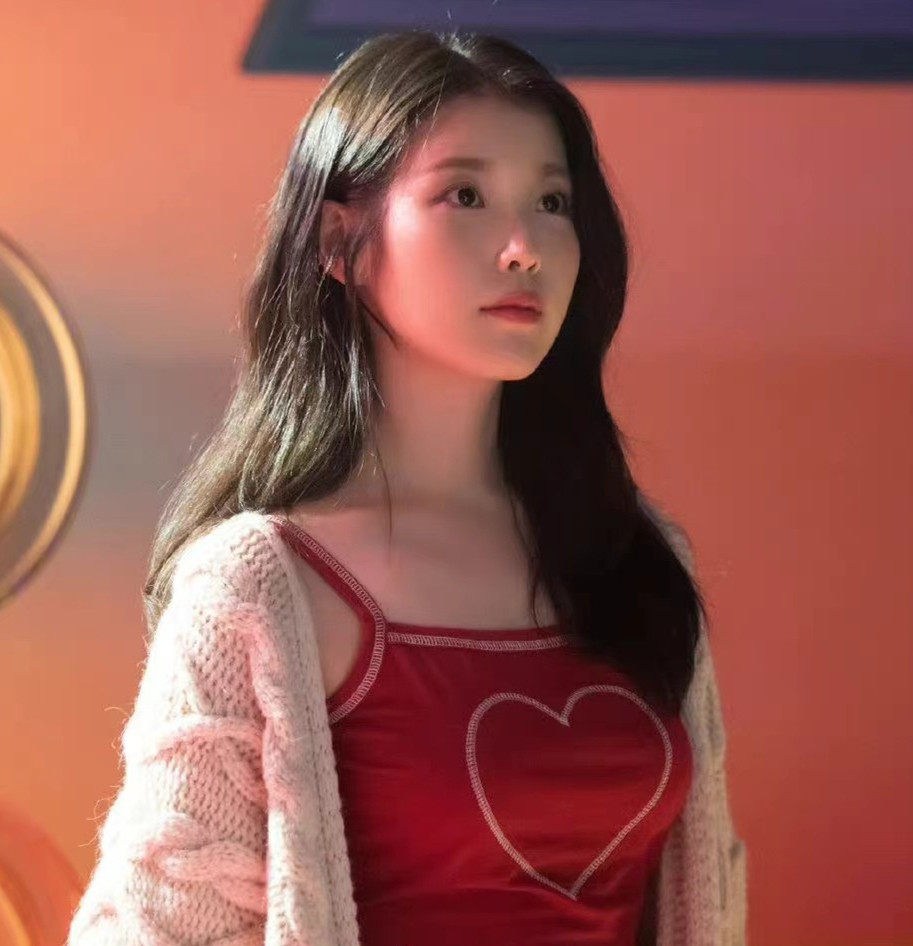 iu李知恩同款heart club可爱bm爱心修身吊带背心韩国代购mixxmix