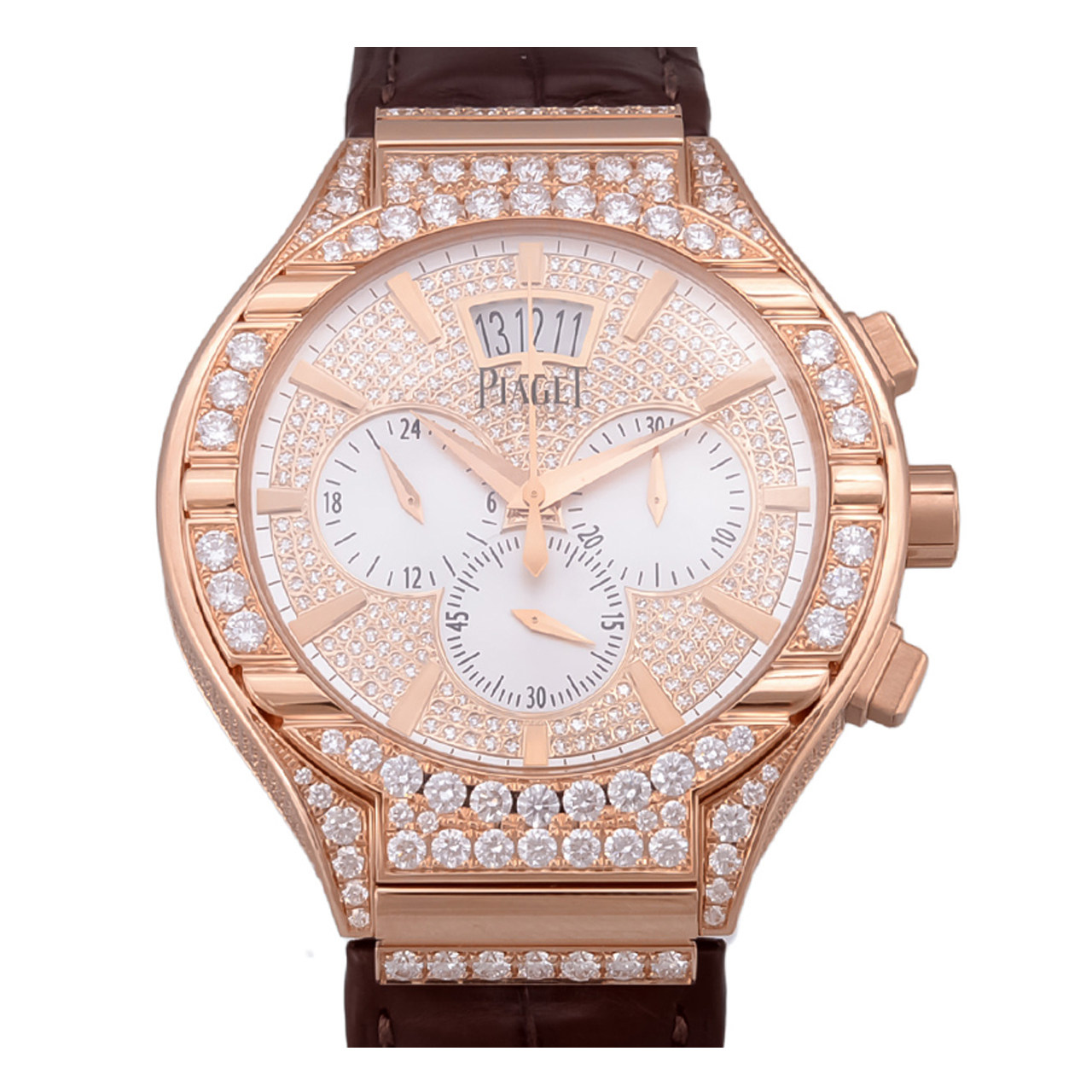 [9.8新]伯爵 polo系列日期 计时 双时区 自动机械女表