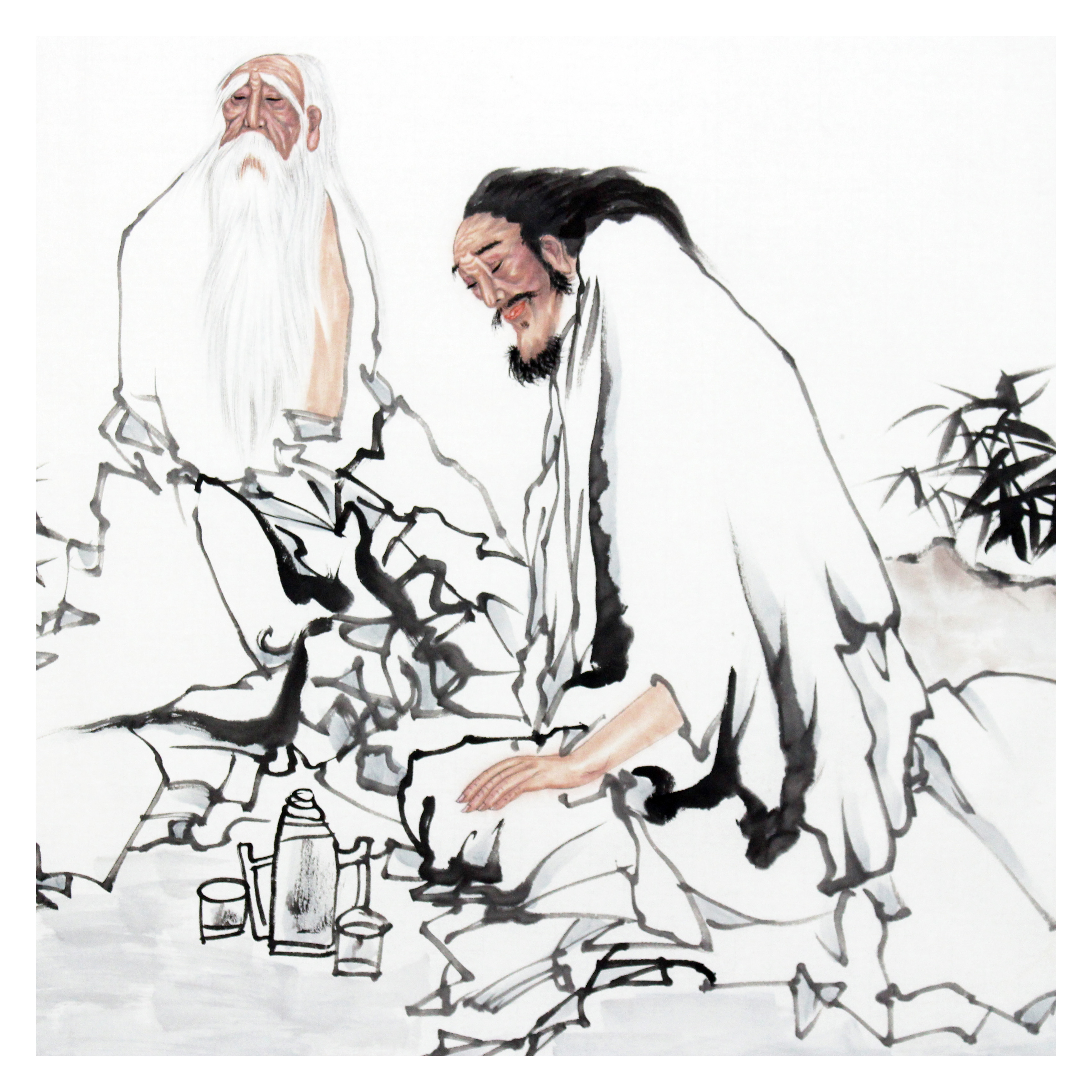 马寒松《品茗图》中国美协会员