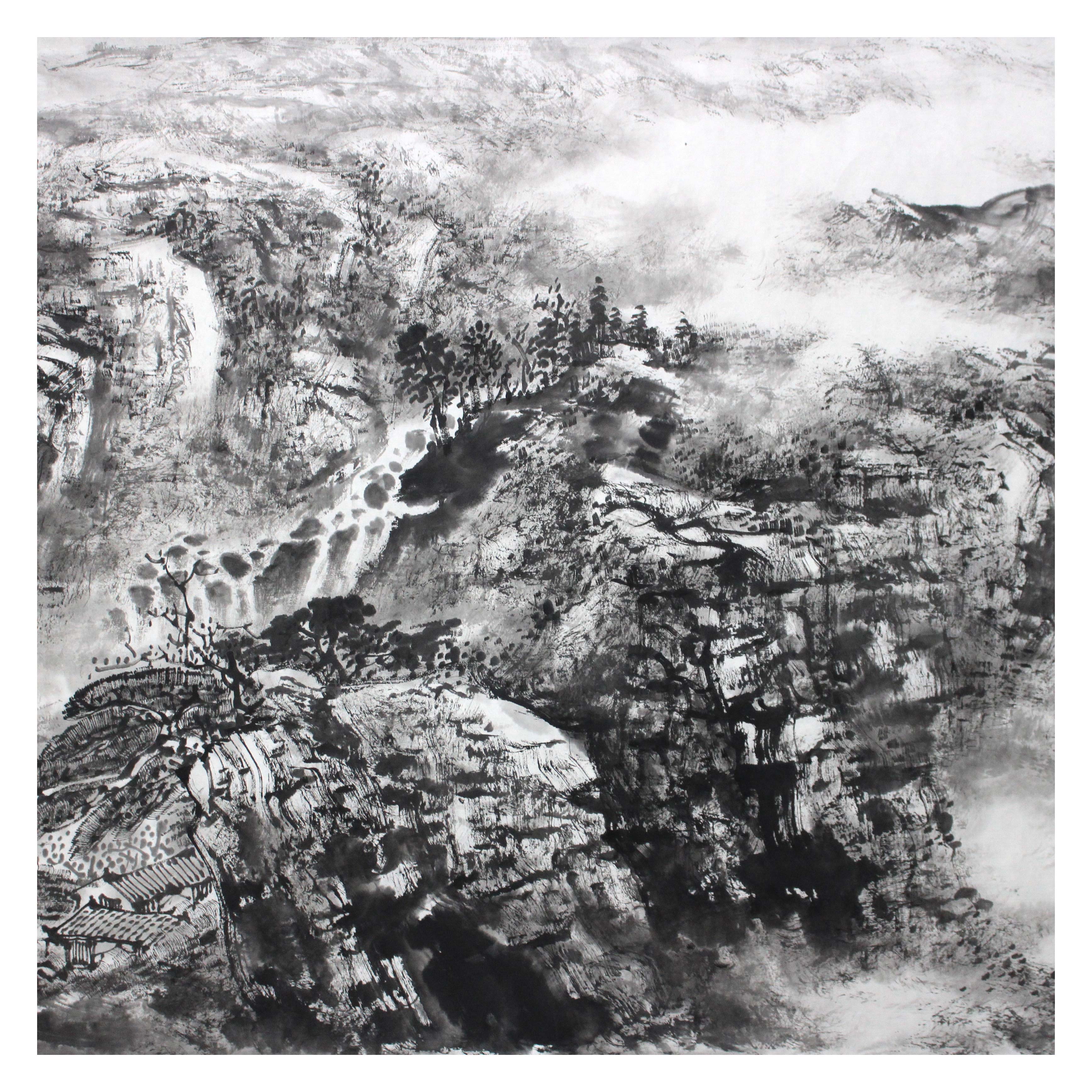 张义宾《清江渔隐》著名山水画家