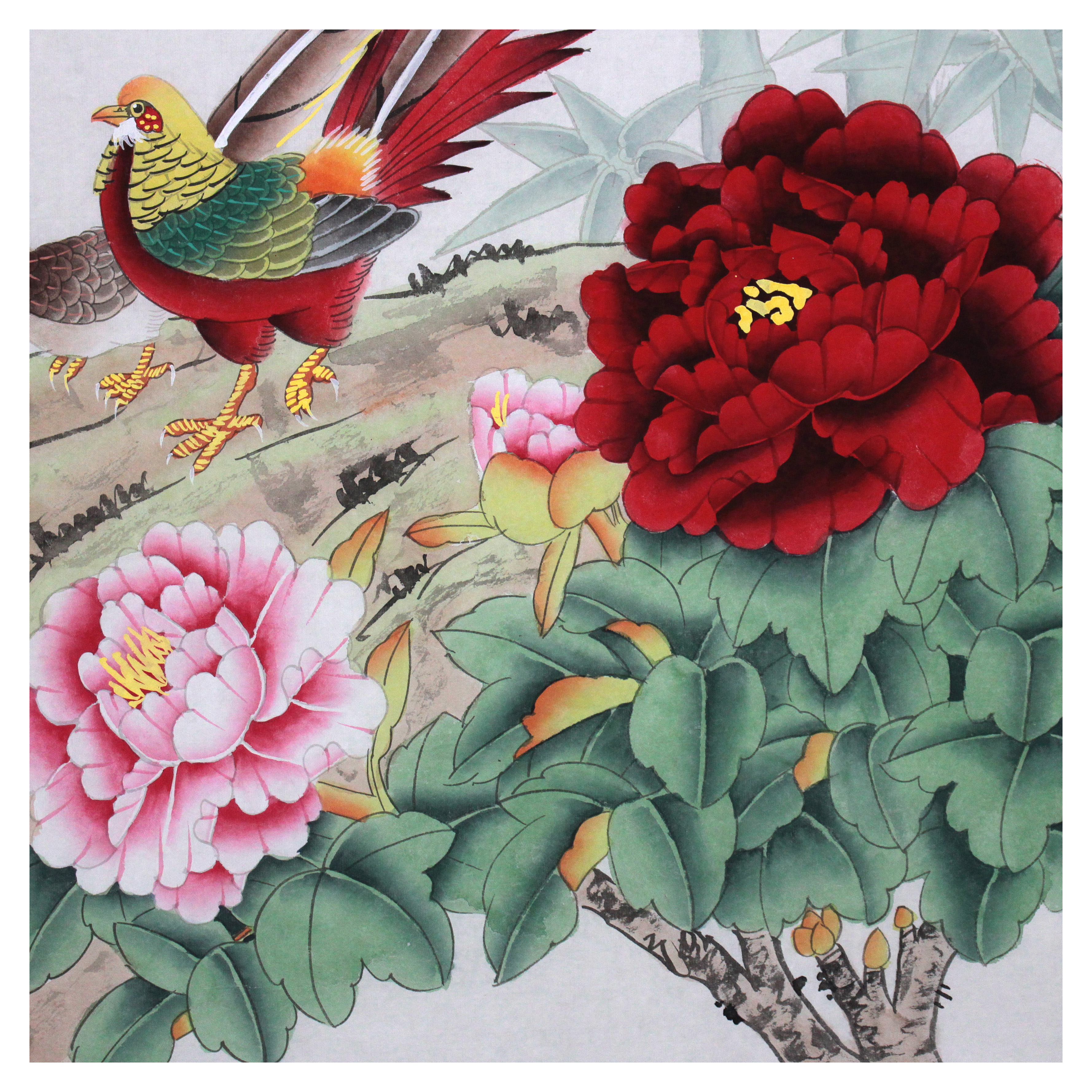 凌雪《前程似锦》著名工笔画家 北京美协会员