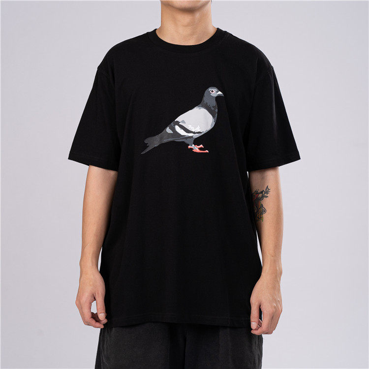 纽约潮牌staple pigeon经典款基础款 鸽子logo 宽松情侣短袖t恤