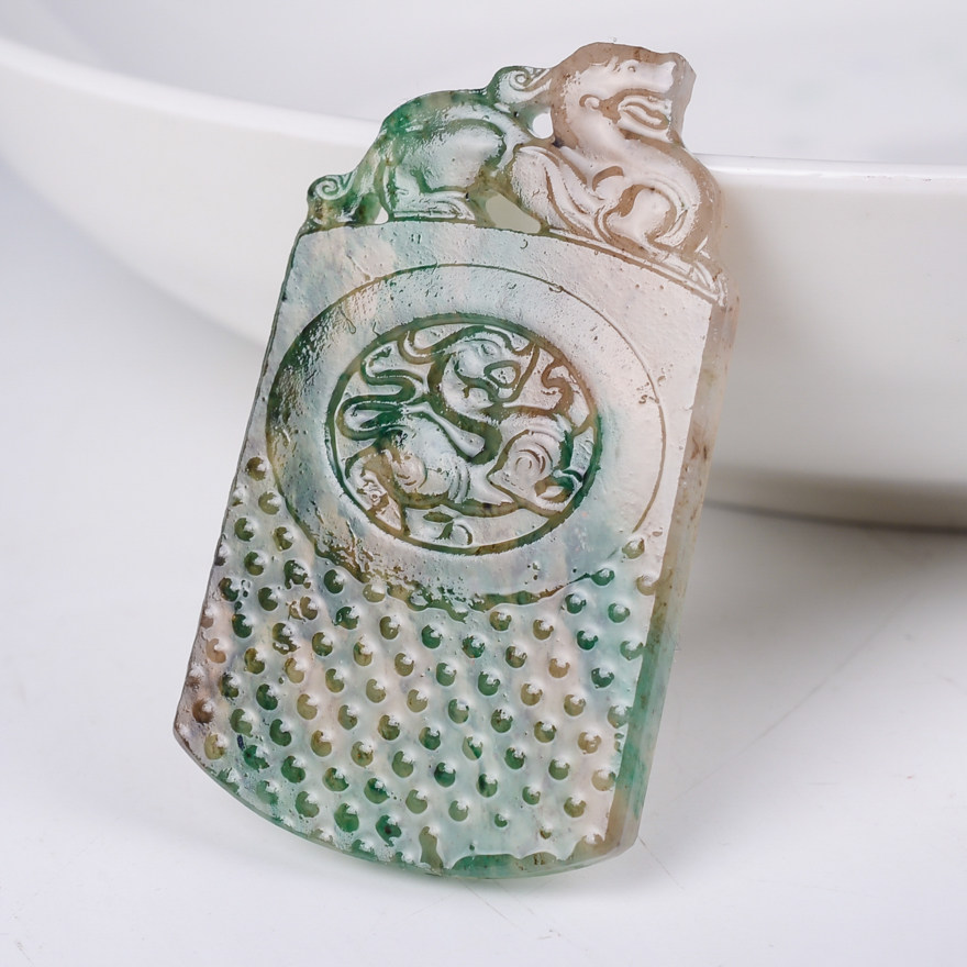 【源头好货-镇平】【仿古龙】 王超麟玉雕工作室作品独山玉挂件