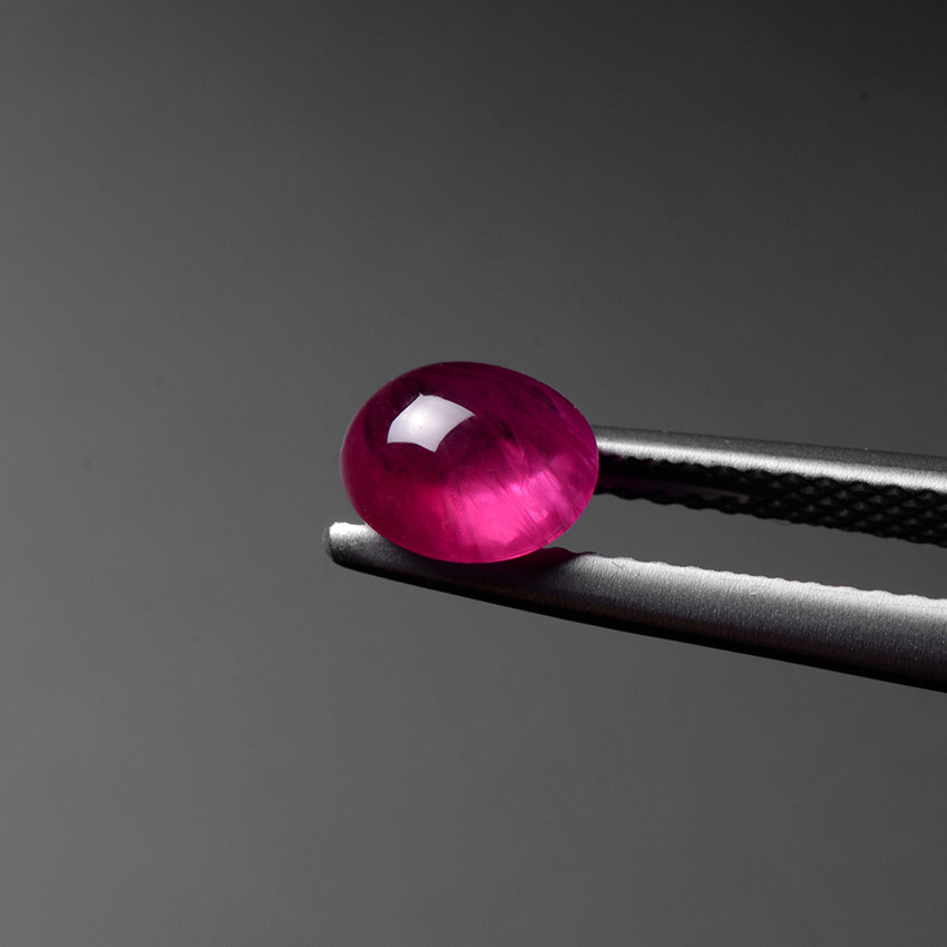 11克拉 天然素面红宝石裸石戒面0.22g 0279