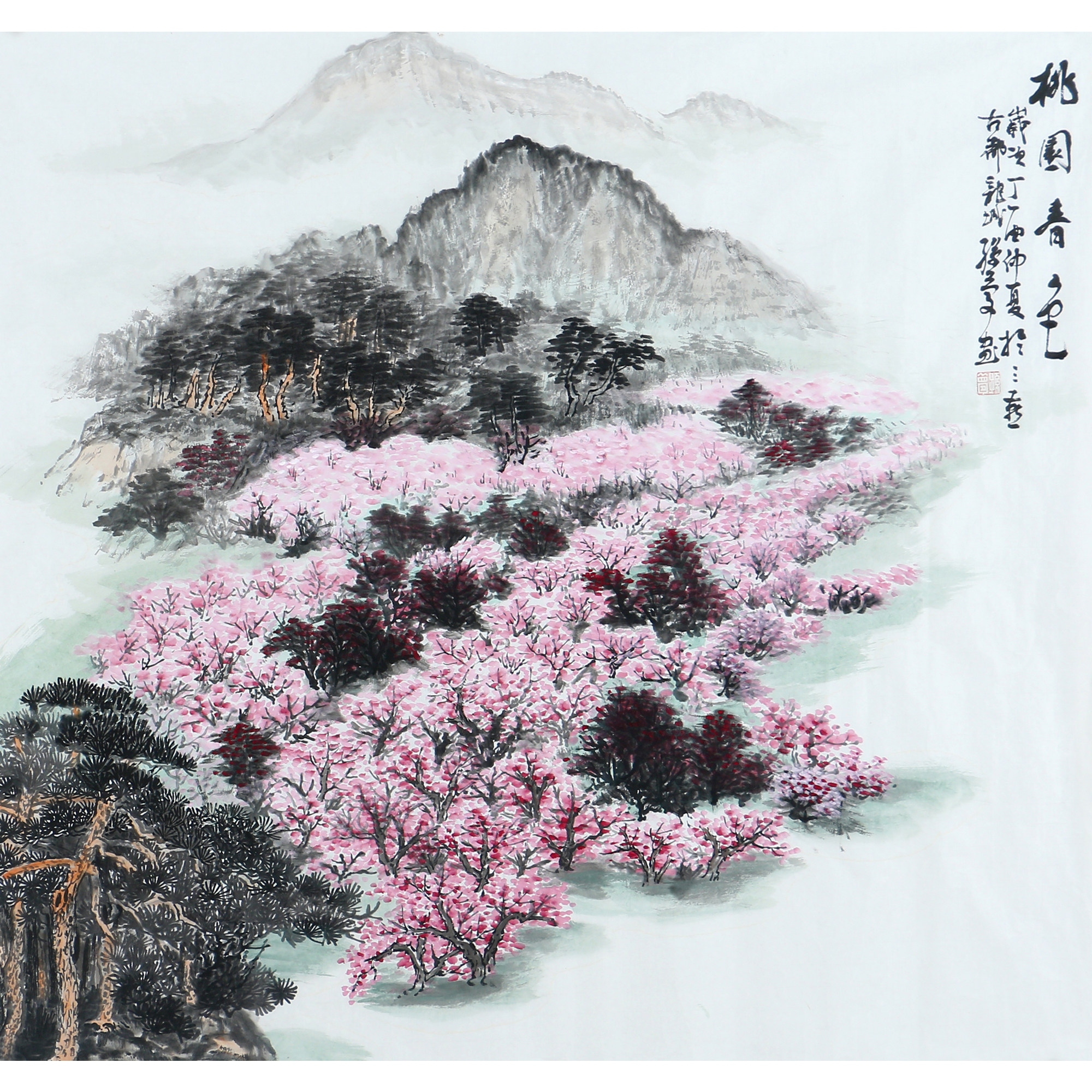 孙梦《桃园春色》