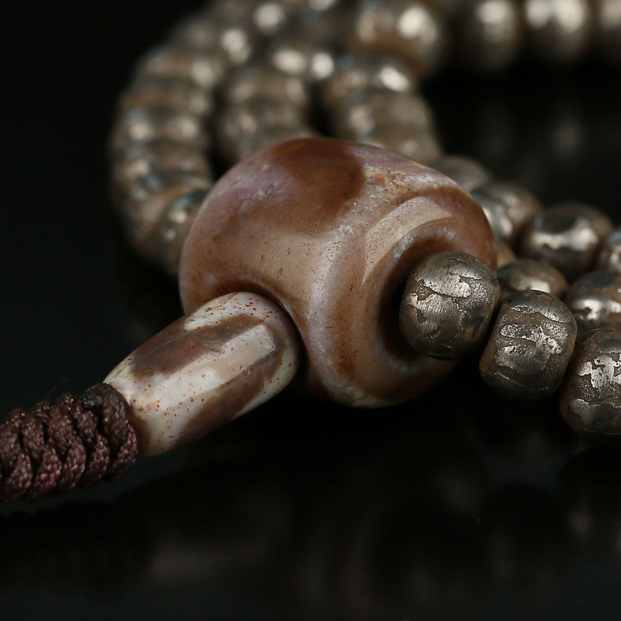 五台山 108颗天铁佛珠 念珠 朱砂玛瑙佛头 三塔寺佛法加持