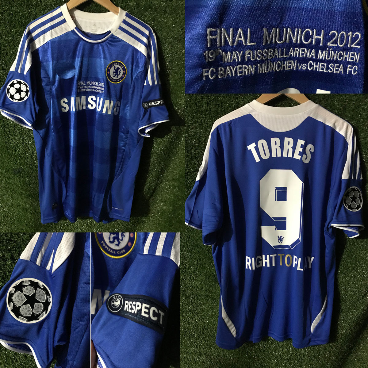 2012切尔西复古球衣欧冠决赛版德罗巴兰帕德托雷斯车路士马塔球衣