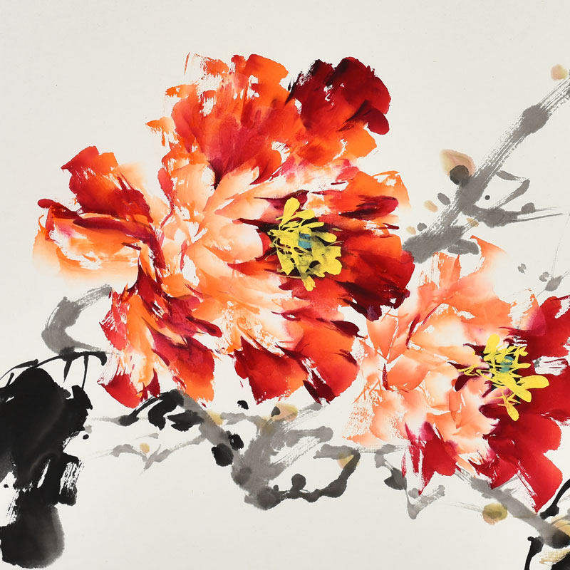 王凌风 《牡丹飘香春常在》当代牡丹画家