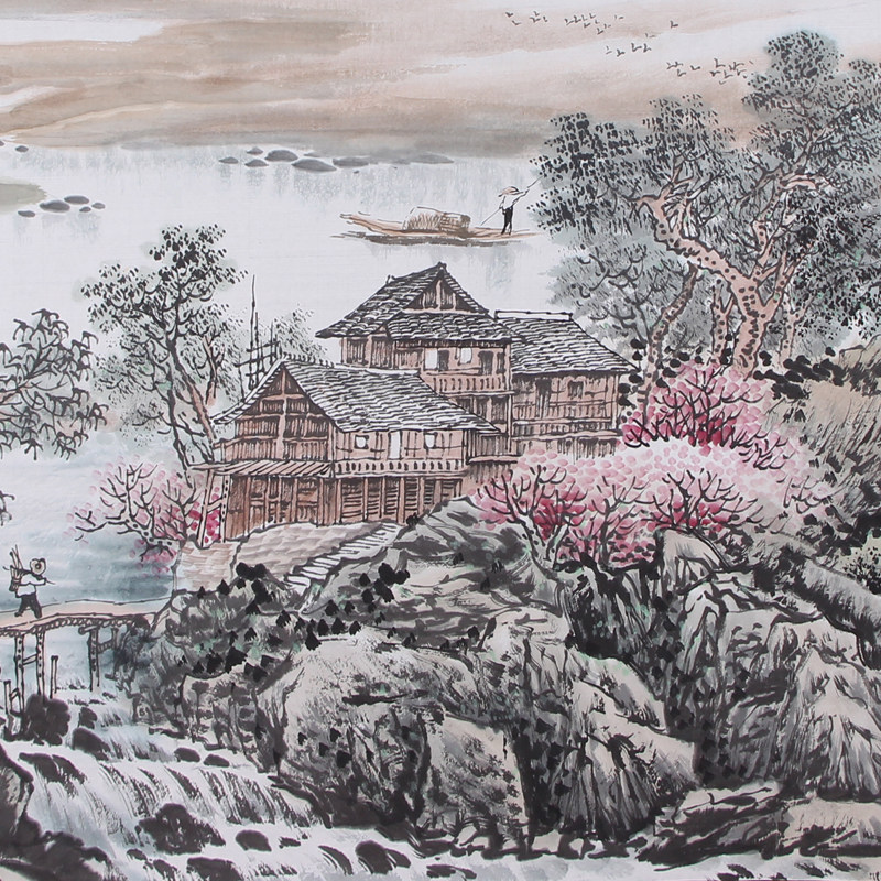 王 红旭《桃花源里得春风》中国书画家协会理事 带合影