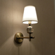 美式全铜水晶球壁灯简约现代卧室床头灯客厅电视背景墙走廊北欧灯