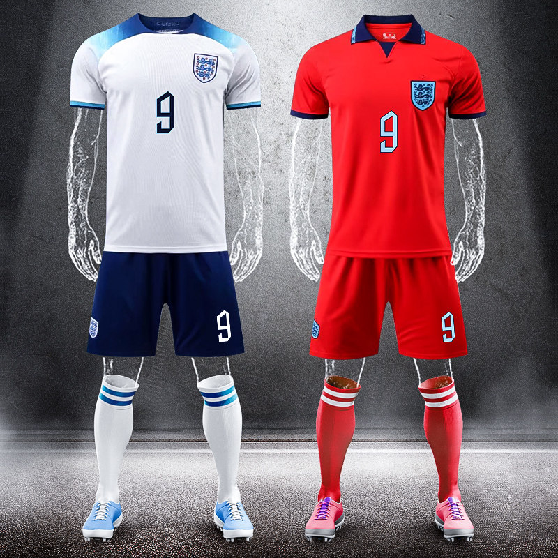 英格兰球衣2022世界杯西班牙比利时国家队比赛队服儿童足球服定制