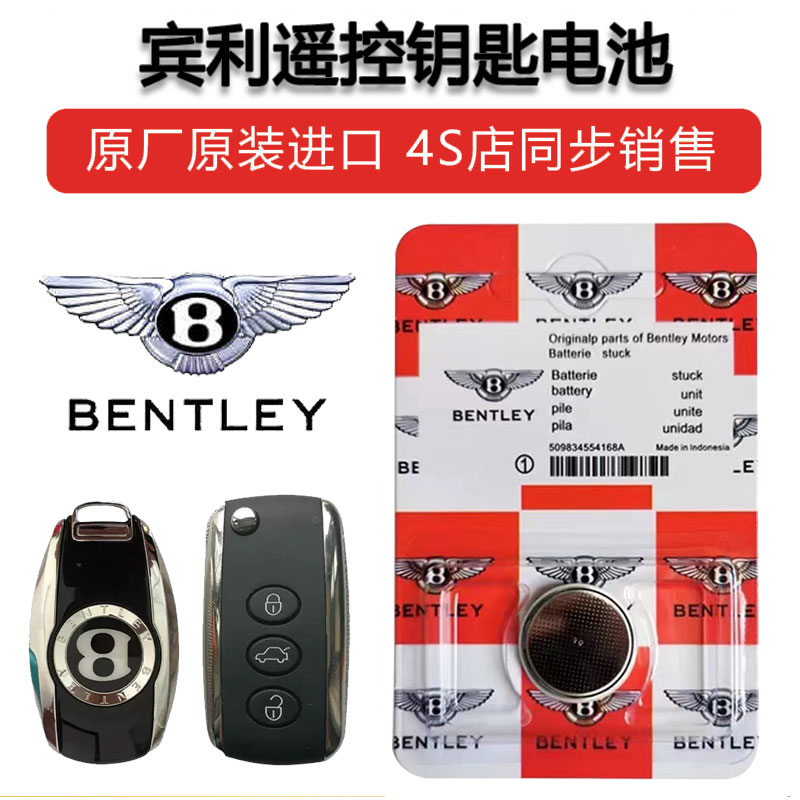 适用宾利 飞驰 beney添越 慕尚 欧陆 汽车钥匙遥控器专用电池原装