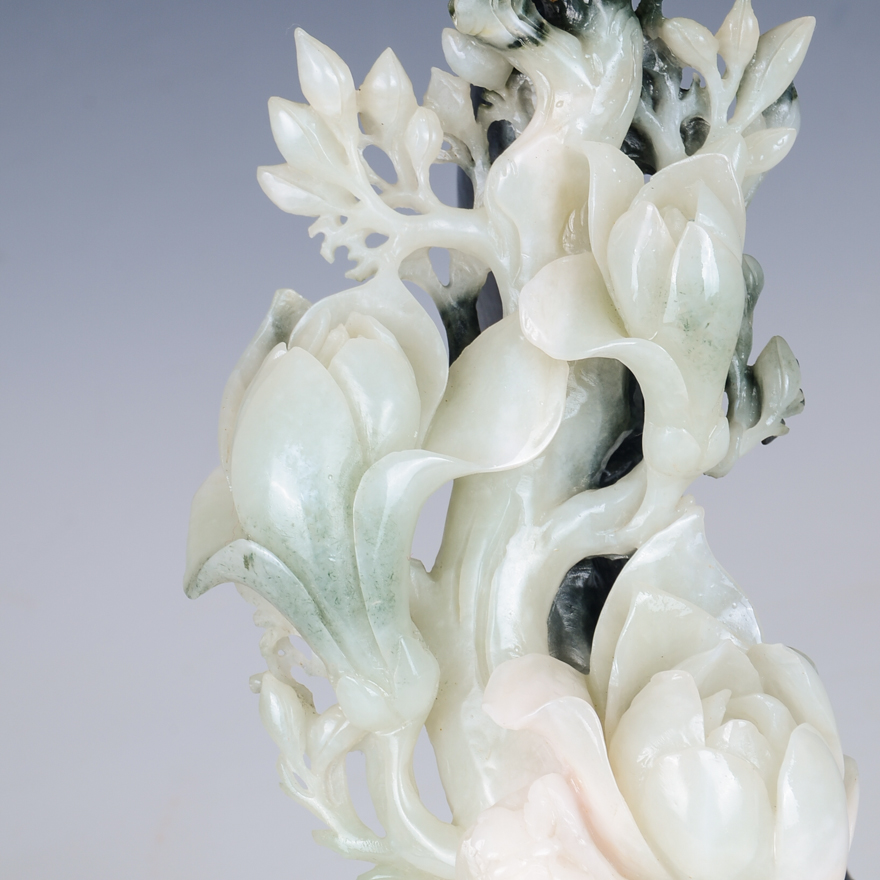 【源头好货-镇平】【玉兰花开】薛苗苗玉雕工作室作品摆件1620g