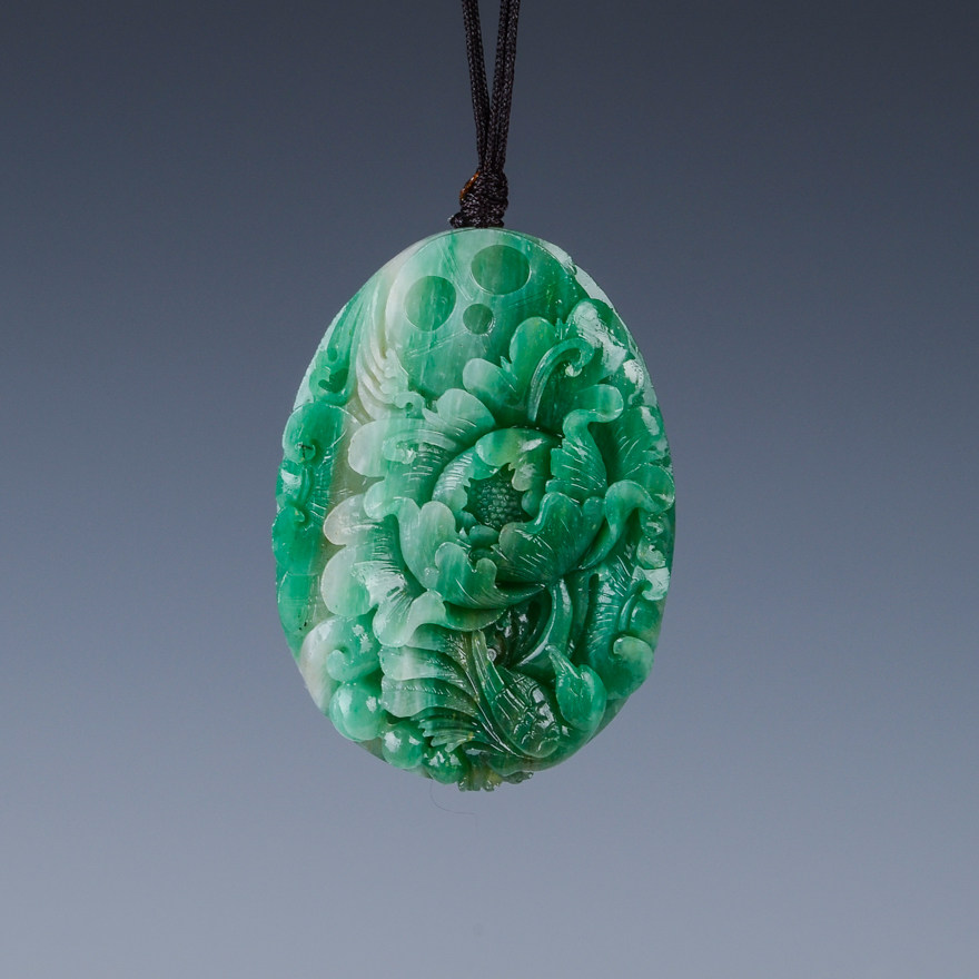 【源头好货-镇平】【花开富贵】薛苗苗玉雕工作室作品挂件23.51g