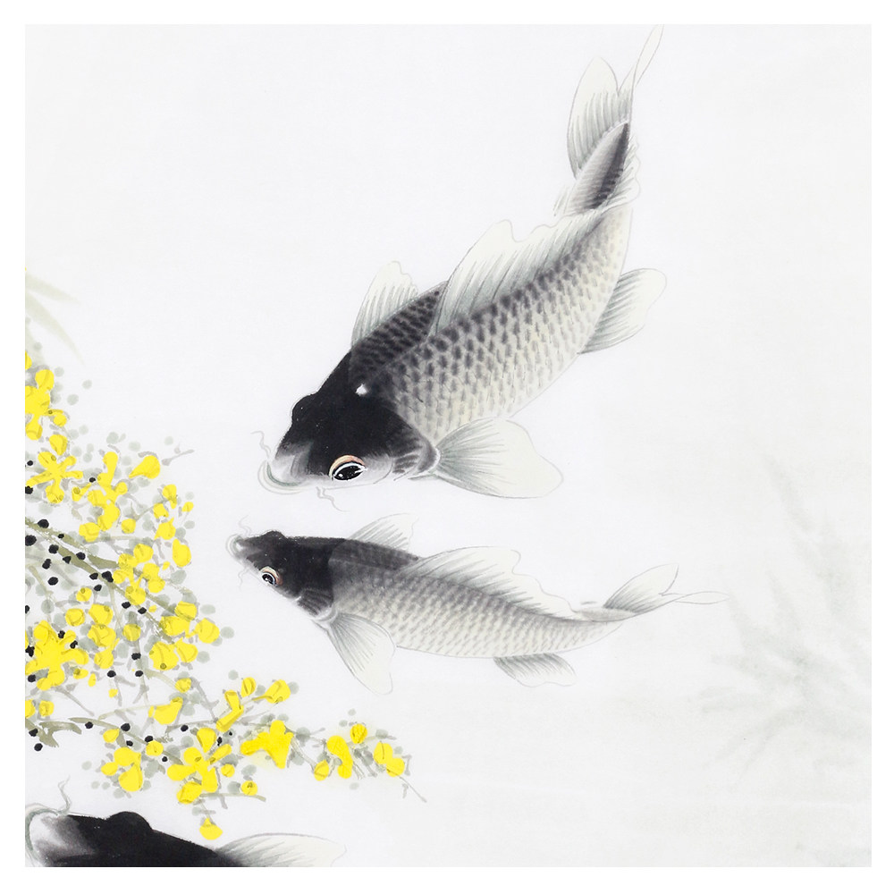 朱贵成 《年年有鱼》 中国画鲤第一高手