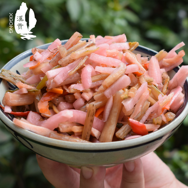 湖北特产竹溪泡菜农家自制手工泡菜无添加下饭菜老坛酸萝卜杆500g