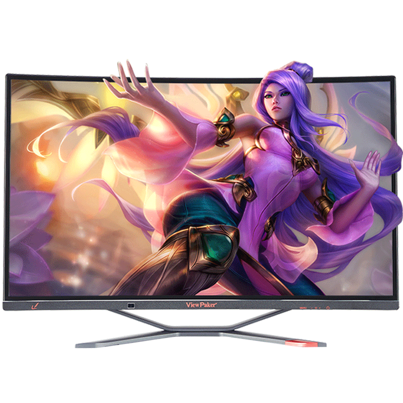 优威派克32英寸曲面2k一体机电脑高配i7/1060独显吃鸡lol网吧游戏电脑