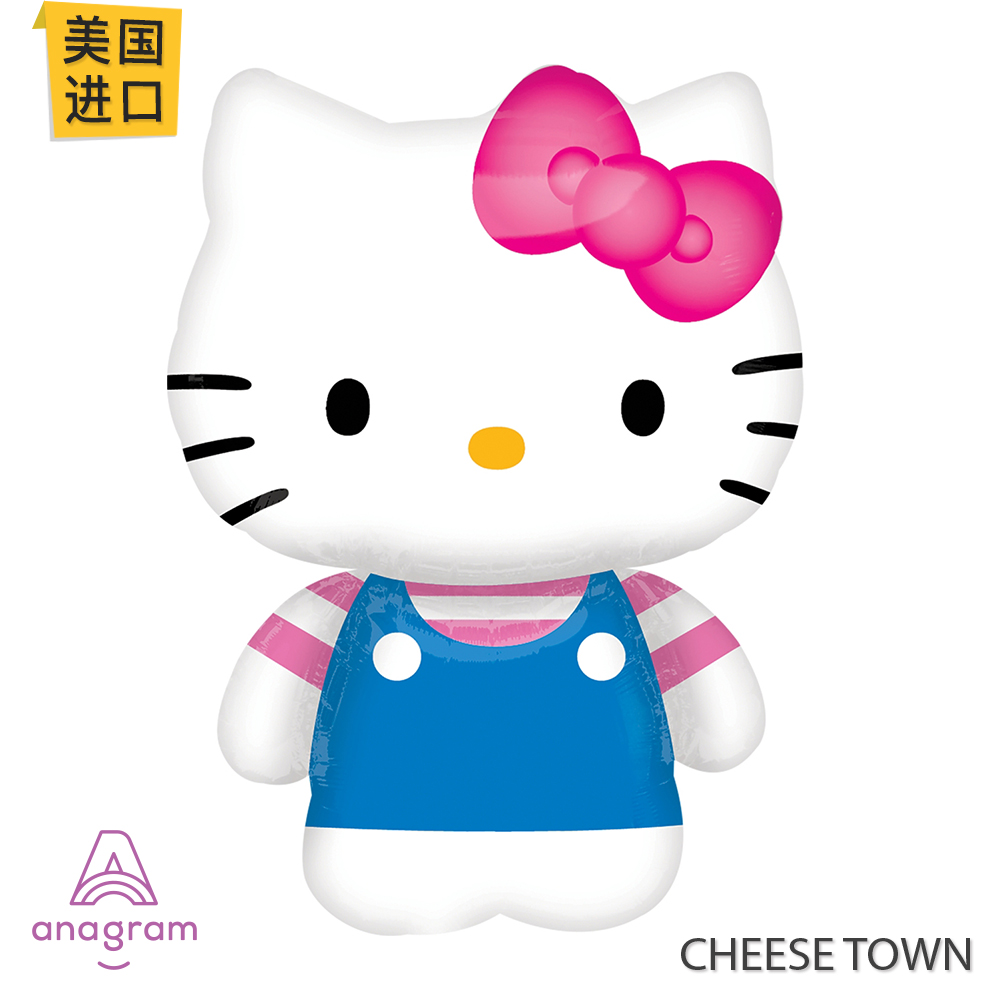 美国进口A牌Anagram蓝凯蒂猫铝膜气球 蓝背心粉色蝴蝶结条纹女宝|ruв категории фестиваль товаров/подарок, шар/плавучих воздушный шар, шар - от Buy2taobao.com для оказания профессиональной услуги покупки агента Taobao