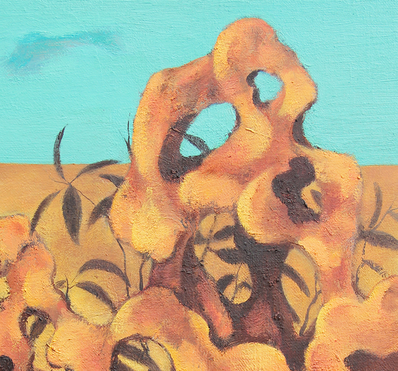 【学院艺术】湖南师范杨重庆《太湖石》布面油画 30cmx40cm