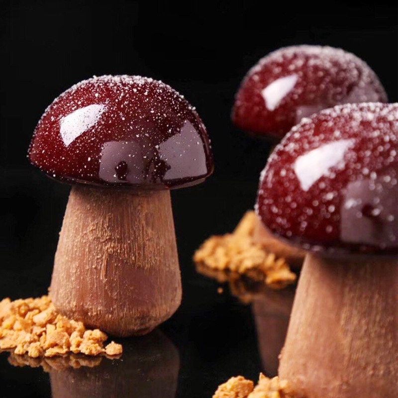 优达烘焙的优惠券大全—法式慕斯6连半圆形锥形柱子硅胶模蘑菇头西点