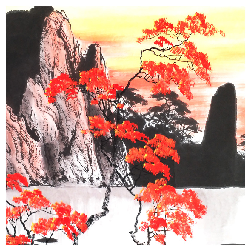 张朝彬《赏心醉秋画图中》中国书画家联谊会会员