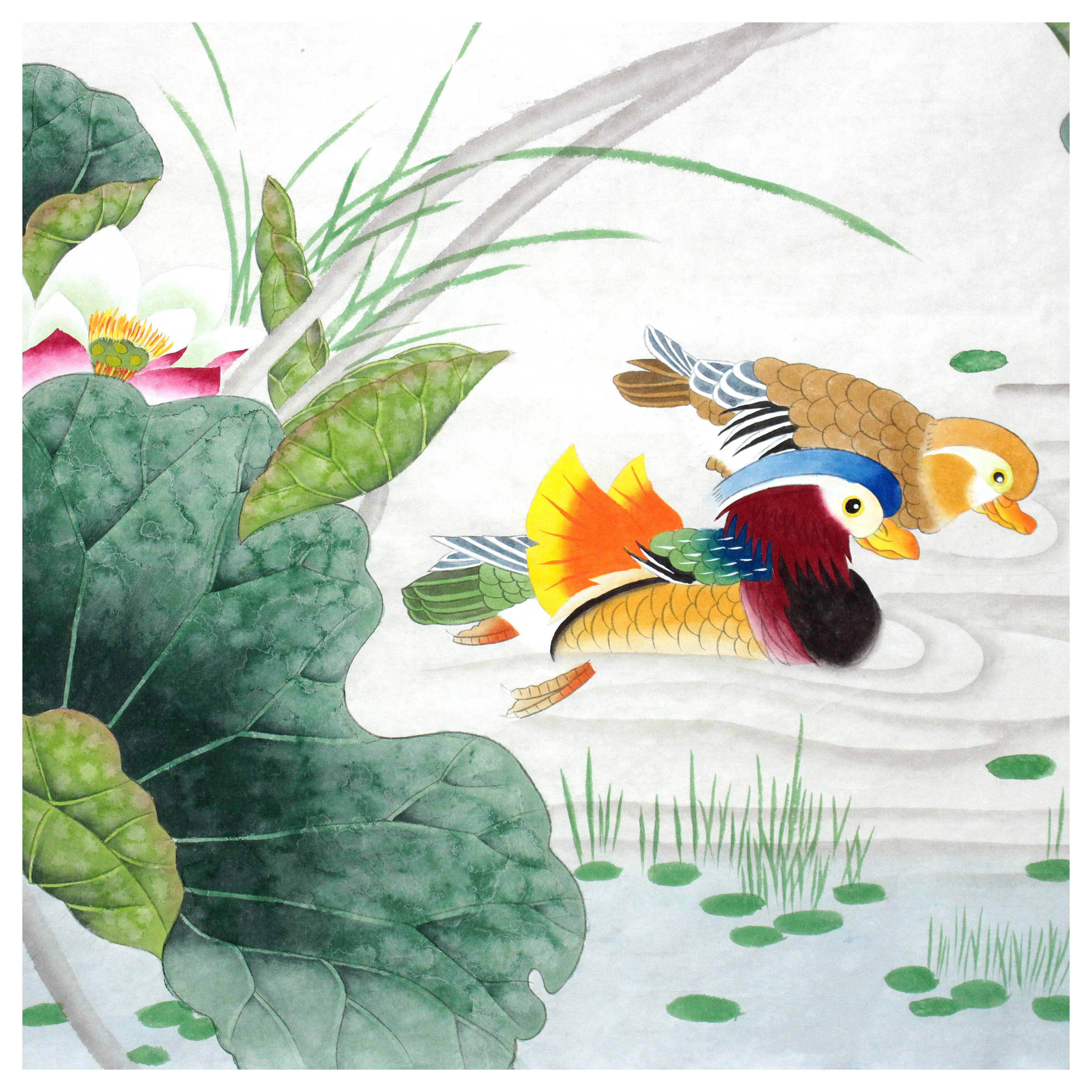 金鸿钧《双侣图》 中国美协会员