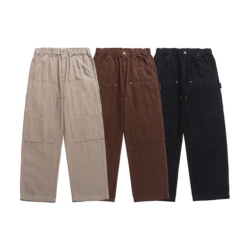 WTDS 直筒b01版型伐木裤工装裤做旧水洗简约长裤clean fit风