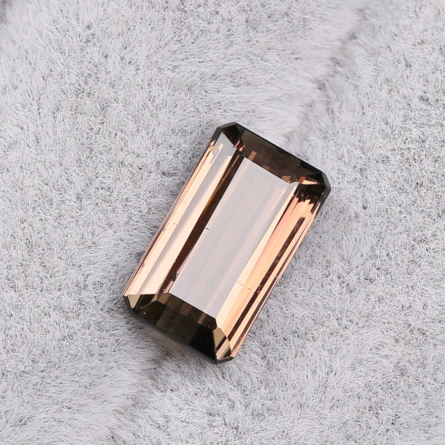 4.18ct 贵宾褐色碧玺戒面 切工极佳 收藏款