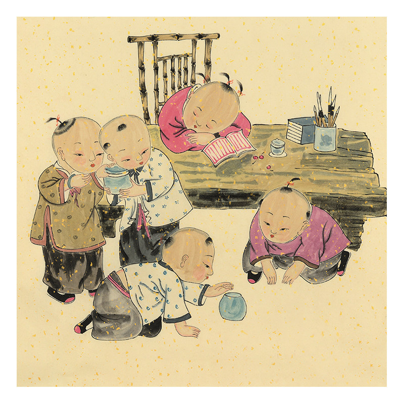 魏金库《五子促织图》有合影