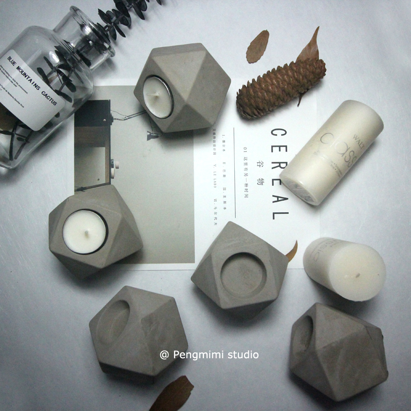 modern Simplicity design Polygon cement Candlestick Home Furnishing Sample room Decoration concrete Candle Holdersin the Home accessories , Candle/Candlestick , Candlestick category - from Buy2taobao.com to provide professional Taobao agent buy service