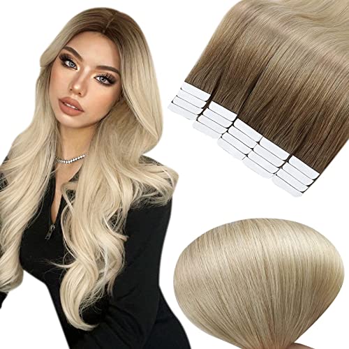 Full Shine Tape in Hair Extensions Human Hair 12 Inch Tape o