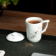 昌南影青瓷青茶杯冰清高洁古雅大容量带盖高档办公室泡茶杯260ml