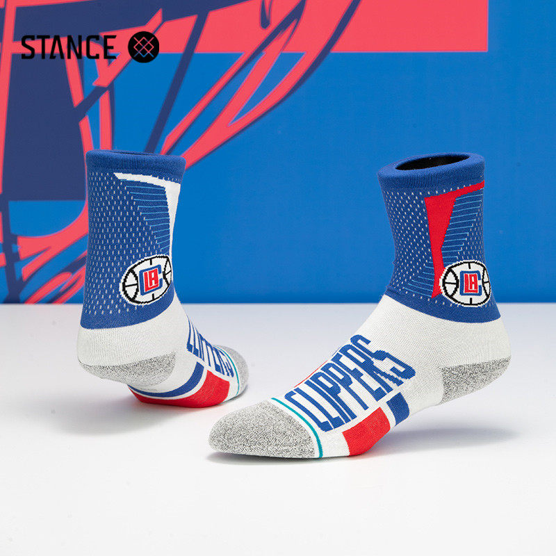 stance斯坦斯中筒袜nba联名logo子男士休闲袜潮牌袜子a545a20clc