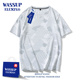 WASSUP ELEXIS冰丝短袖T恤男夏季潮牌宽松加大码运动速干凉感体恤
