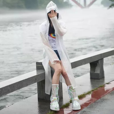 旅游便携雨衣成人长款雨衣雨披带帽户外徒步防雨用品旅行pvx雨衣