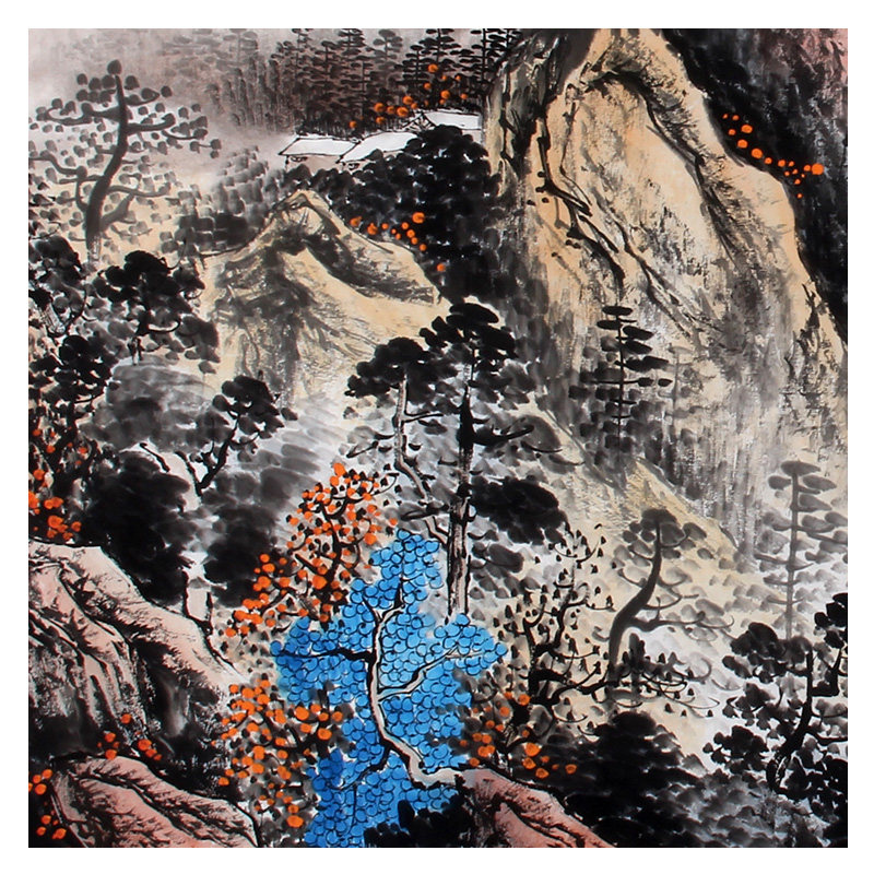 曾刚《寒山秋水》中国著名山水画家