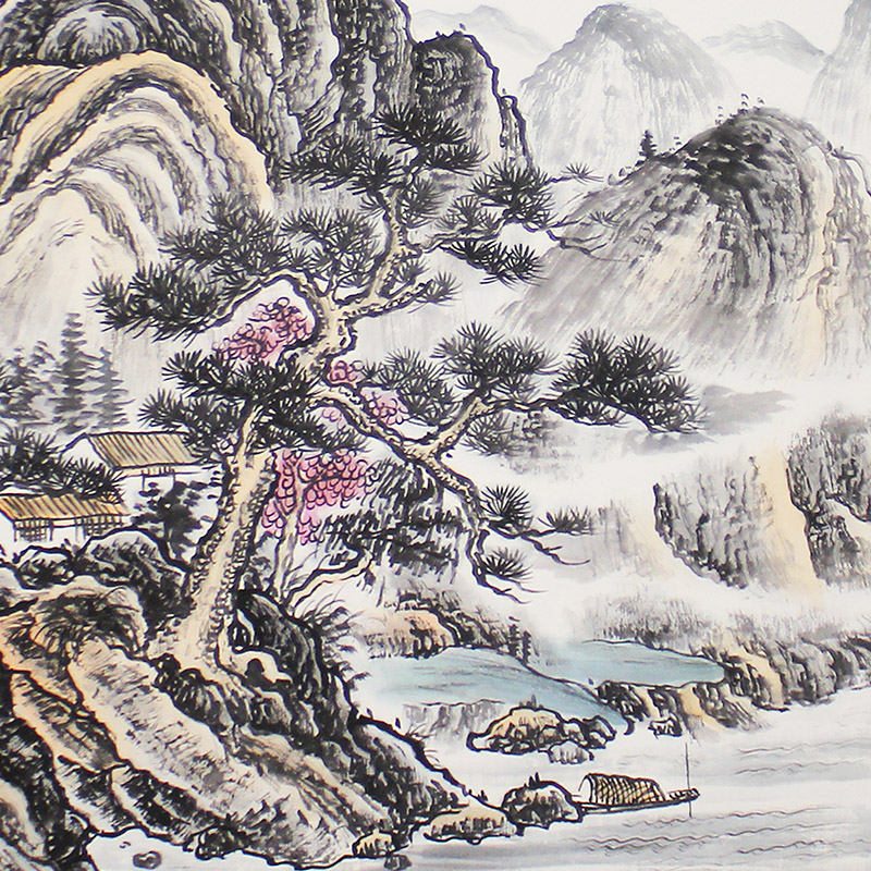 林筱之《峡江帆影》中国著名画家