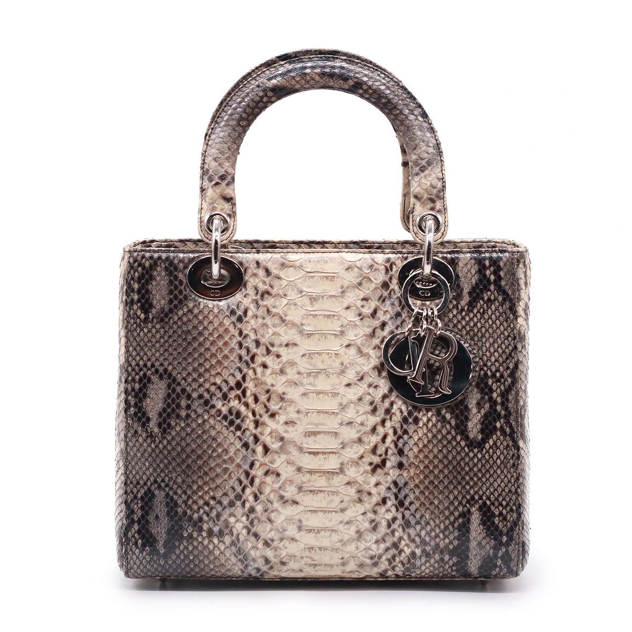 [即拍即得][9.5新]迪奥dior限量款蟒蛇皮五格戴妃包高端好货