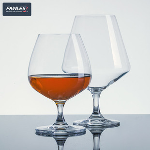 水晶玻璃家用矮脚威士忌红酒洋酒杯欧式一体成型白兰地杯套装6支