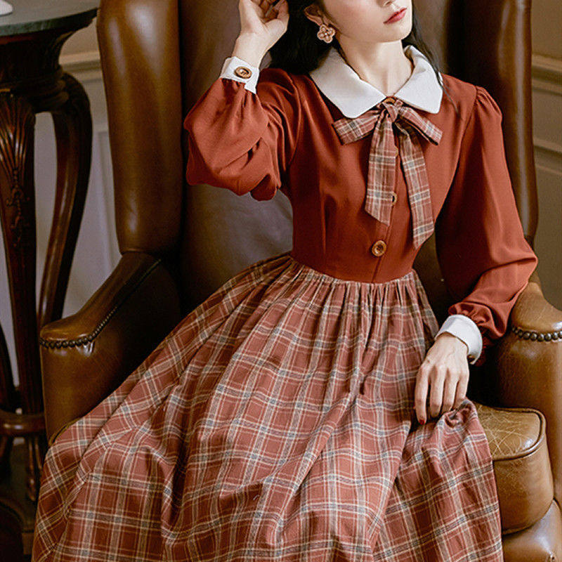 民国风女装 学生装 学院风_民国复古洋装名媛女装连衣裙英伦风学生装