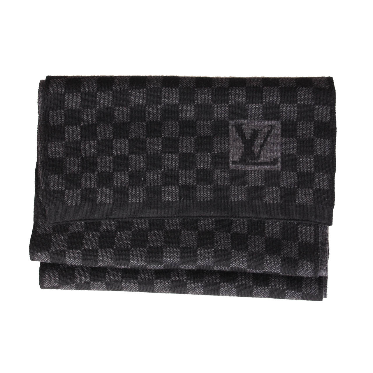 [9.8新]路易威登lv中性羊绒时尚格子脖巾围巾