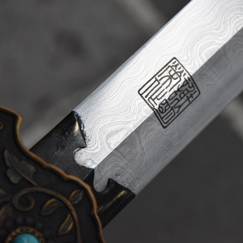 宝石青锋剑 谢明荣 丽水市工艺美术大师(未开刃)