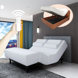 智能电动升降床 全自动多功能零压床垫 现代简约按摩主卧双人婚床