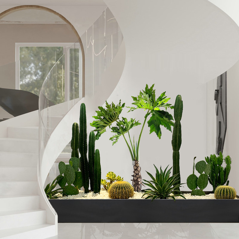 仙人掌盆栽客厅摆件阳台室内橱窗办公室造景装饰大型植物绿植盆景