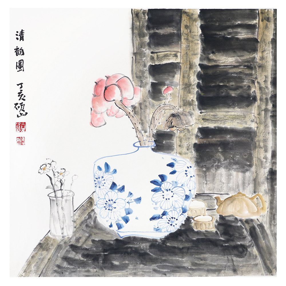 马硕山《清韵图》中国美协会员 人民大学画院教授