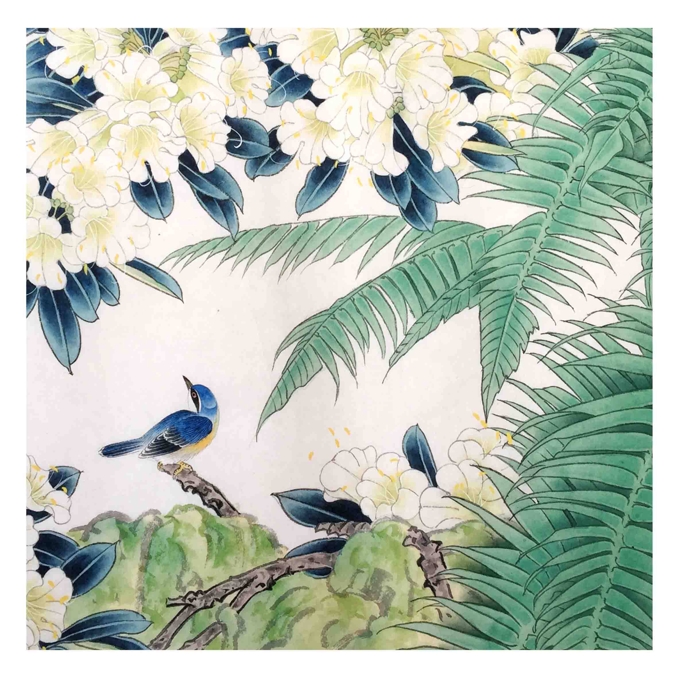 周彦生《夏日清香》岭南画派十大名家之一,中国当代工笔画学会理