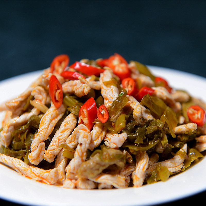 番尼鱼雪菜肉丝新鲜熟食汤面浇头老坛酸菜肉丝真空包装100g