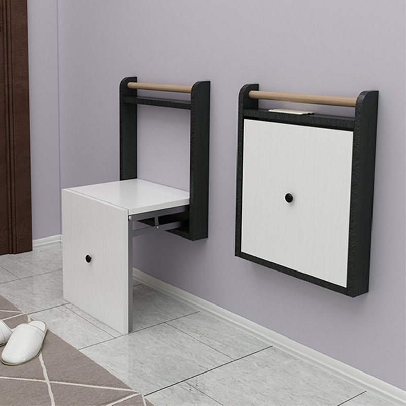 折叠换鞋凳壁挂式隐形门口玄关进门过道走廊靠墙壁椅超薄穿鞋凳
